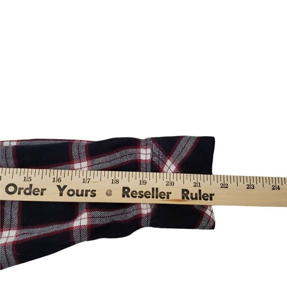 Rails‎ Womens Plaid Top XS Hunter Button Up Midnight Plum Collared Long Sleeve - Picture 11 of 11